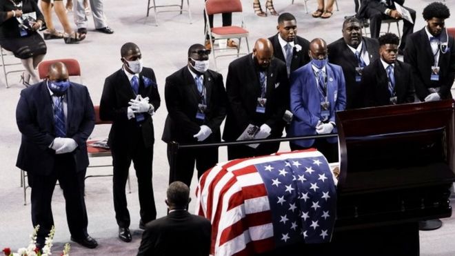 John Lewis: Mourners pay tributes to US civil rights icon