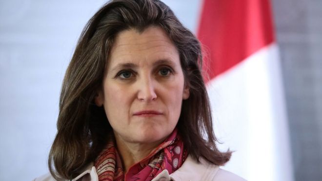 Chrystia Freeland named Canada's first female finance minister