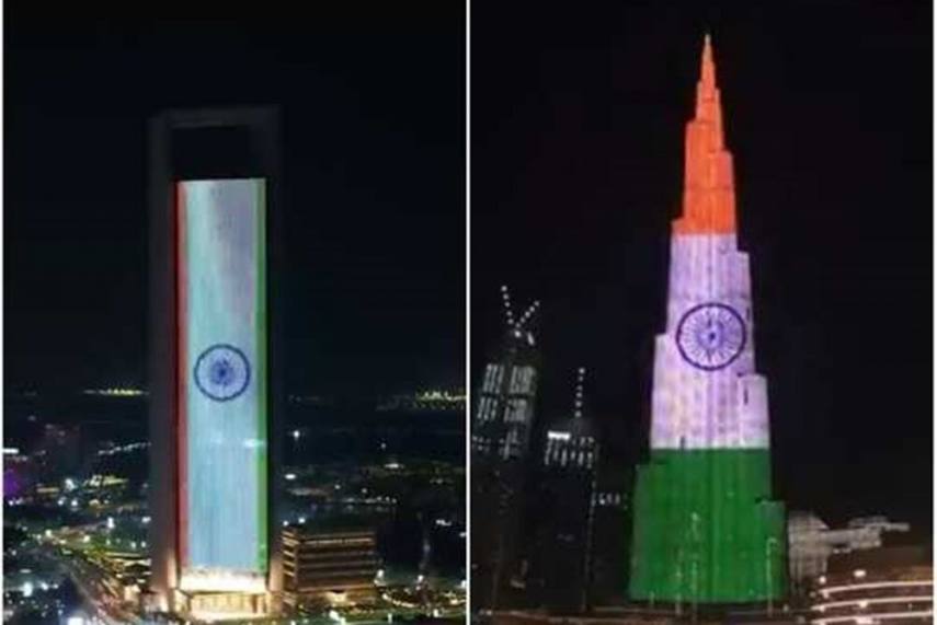 Burj Khalifa lights up with Indian tricolour in support during Covid-19 crisis. Watch video