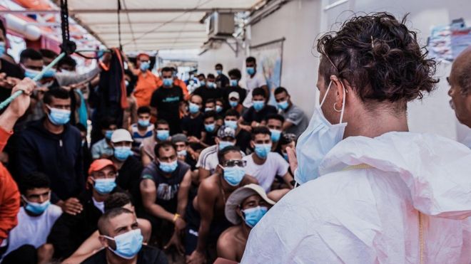 Italy migrant crisis: 180 migrants allowed off rescue ship